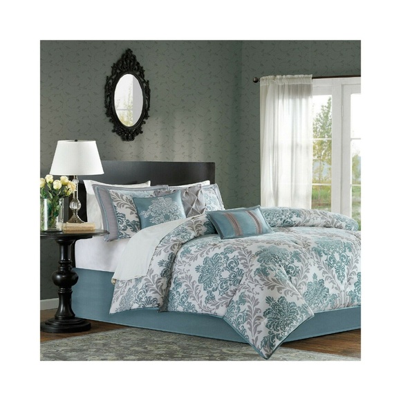 Madison Park Bedding Bella 7pc Queen Comforter Set Aqua Poshmark